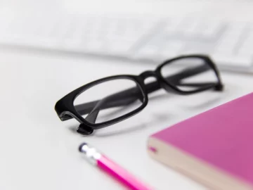 Glasses On Office Desk