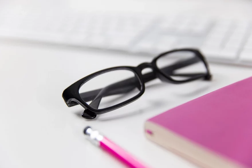 Glasses On Office Desk